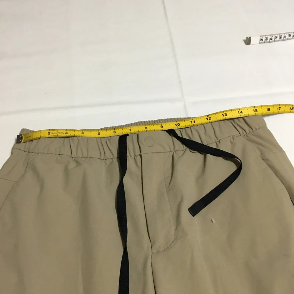 Figs Pro Technical Scrub Pants Mens Medium Short Tan Drawstring